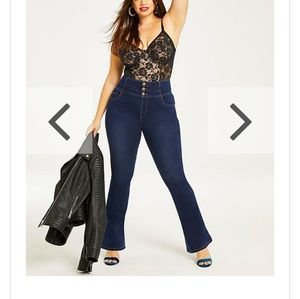 EUC ultra high waist bootcut jeans